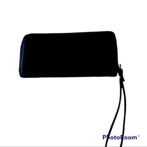 Basic black faux leather wallet . NWOT